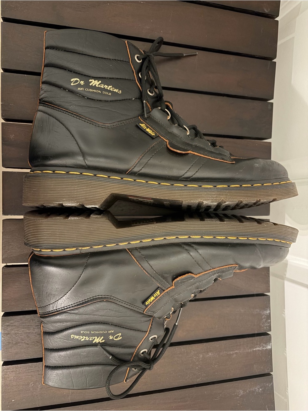 Dr. Martens Men's Kamin Black Leather Lace-Up Boots